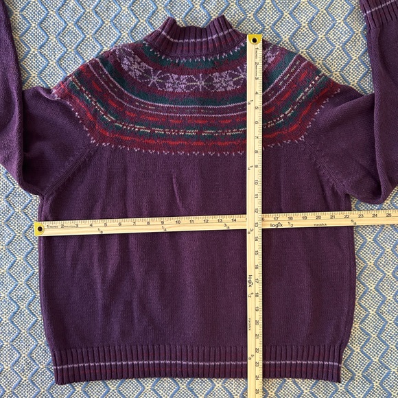 Casual Corner Annex Purple Snowflake Zip Up Sweater - Picture 9 of 11